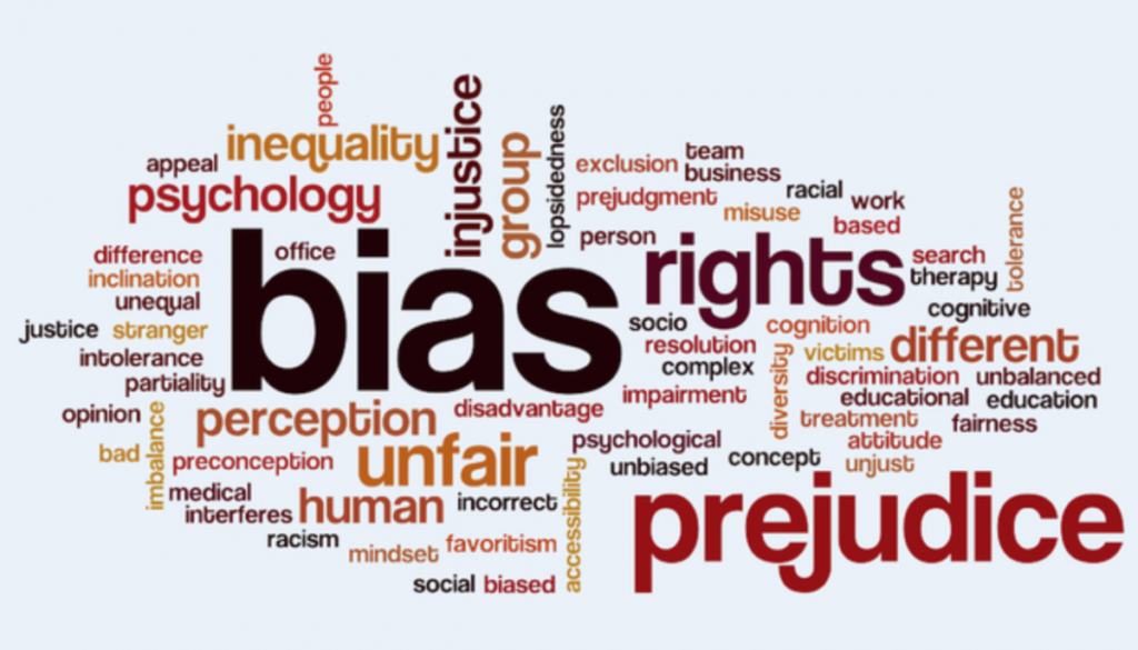 A word cloud of words for BIAS