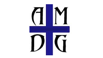 MAGIS logo consisting of the letters AMDG and a cross