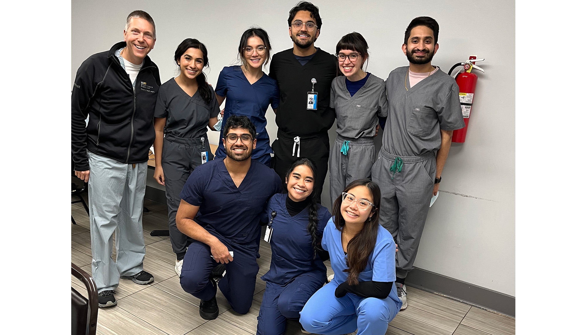 A group of medical students who volunteer for the HOYA foot clinic